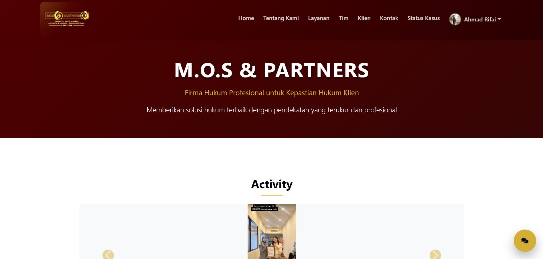Website Sistem Informasi Advocat indonesia
